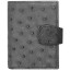 Genuine ostrich leather card holder OSCC001 Black