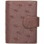 Genuine ostrich leather exclusive card holder OSCC501E Brown