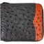 Genuine ostrich leather CD / DVD disks holder OSCD1-003A Black