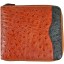 Genuine ostrich leather CD / DVD disks holder OSCD1-003A Peanut