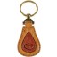 Genuine ostrich leather key ring OSKR2-002A Tan / Peanut