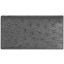 Genuine ostrich leather long wallet OSLW101 Black