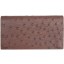 Genuine ostrich leather wallet OSLW101 Brown
