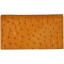 Genuine ostrich leather exclusive wallet OSLW801E Tan