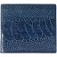 Genuine ostrich leather wallet OSOL04 Blue