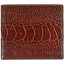 Genuine ostrich leather wallet OSOL04 Brown