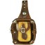 Genuine ostrich and cow leather belt bag OSPLP560 Brown / Tan