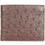 Genuine ostrich leather wallet OSSW001 Brown