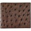 Genuine ostrich leather exclusive wallet OSSW516E Brown