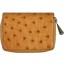 Genuine ostrich leather exclusive wallet OSW2-005A Tan