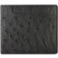 Genuine ostrich leather wallet OSW2-100A Black