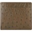 Genuine ostrich leather wallet OSW2-100A Brown