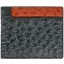 Genuine ostrich leather wallet OSW2-580A Black