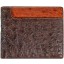 Genuine ostrich leather wallet OSW2-580A Brown