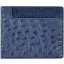 Genuine ostrich leather wallet OSW2-580A Midnight Blue
