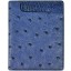 Genuine ostrich leather wallet OSW2-700A Midnight Blue