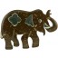 Coconut shell with sterling silver inlay pin P523L