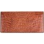 Genuine alligator leather wallet PCM011 Tan