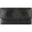 Genuine alligator leather wallet PCM04 Black