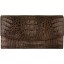 Genuine alligator leather wallet PCM04 Brown