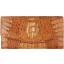 Genuine alligator leather wallet PCM04 Tan
