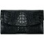 Genuine alligator leather wallet PCM05 Black