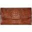 Genuine alligator leather wallet PCM05 Brown