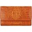 Genuine alligator leather long wallet PCM814 Tan