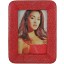 Genuine stingray sanded leather photo frame PH01-SA Fire Red