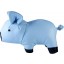 Genuine cow leather toy pig PIG01 Blue
