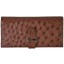 Genuine ostrich leather exclusive wallet POS143 Brown