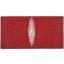 Genuine stingray leather wallet PR011 Burgundy