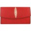Genuine stingray leather wallet PR04 Fire Red