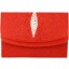 Genuine stingray leather wallet PR64 Fire Red