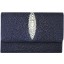 Genuine stingray leather wallet PR814 Blue