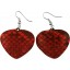 Genuine python sanke leather earrings PTER06 Red