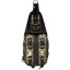 Genuine python snake and cow leather chest bag PTHOL84 Brown / Natural