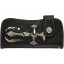 Genuine python and cow leather wallet PTWLF295 Black / Natural