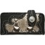 Genuine python and cow leather wallet PTWLF408 Black / Natural