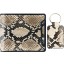 Genuine python leather wallet & key ring set PTWS05 Natural