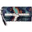 Genuine python leather wallet PYTCW01PP Green / Red / Blue
