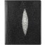 Genuine stingray leather card holder R10A Black