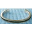 Sterling silver bangle/stingray leather inlay SBANGLE003S Black
