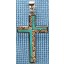 Sterling silver cross with turquoise inlay SCROSS001-2