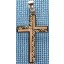Sterling silver cross with white shell inlay SCROSS001-4