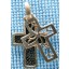 Sterling silver cross with stingray leather inlay SCROSS002