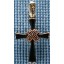 Sterling silver cross with onyx inlay SCROSS004