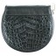 Genuine alligator leather coin wallet SM033 Black