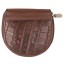 Genuine alligator leather coin wallet SM033 Brown