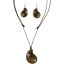 Coconut shell with sterling silver inlay set SN111SET